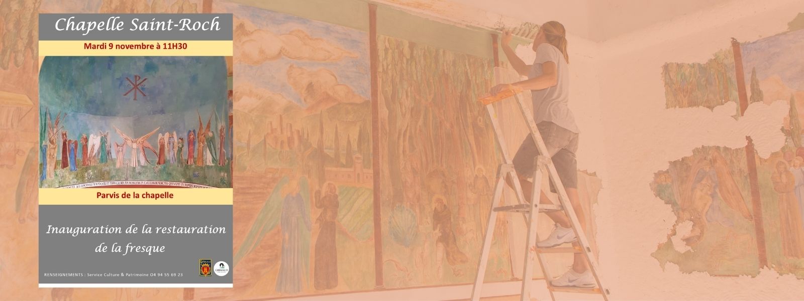 Invitation: Tuesday, November 9 2021 - discovery of the restoration of the fresco in the Saint-Roch chapel