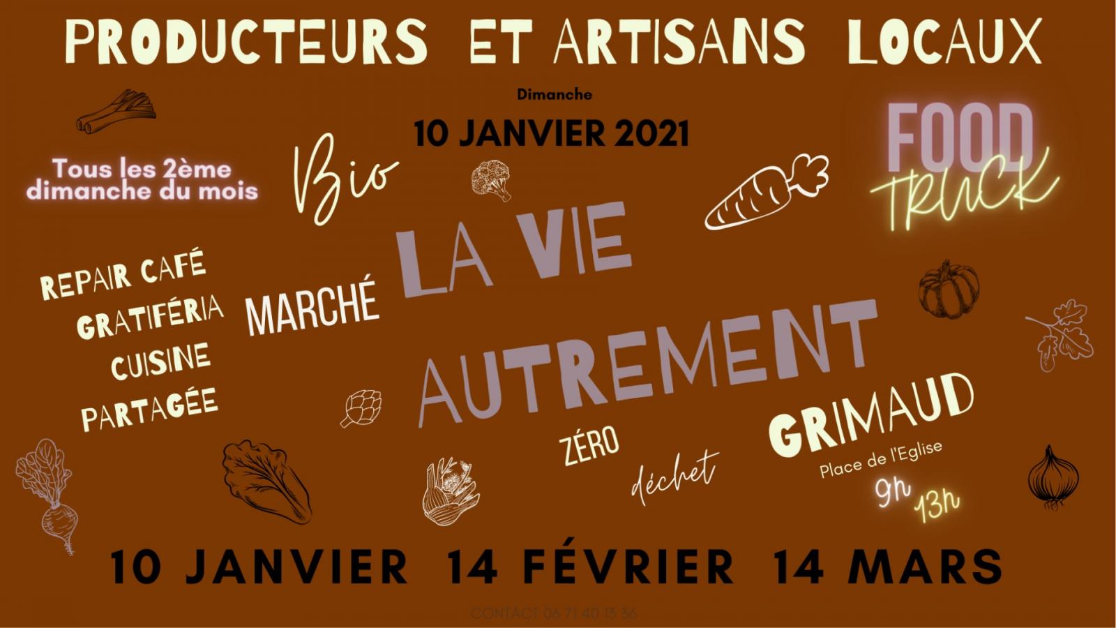 Sunday January 10, 2021: organic market place de l'Eglise